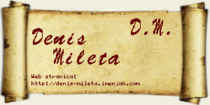 Denis Mileta vizit kartica